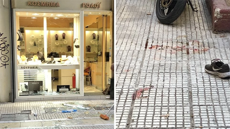 Νεκρός άντρας που αποπειράθηκε να ληστέψει κοσμηματοπωλείο στο κέντρο της Αθήνας (βίντεο)